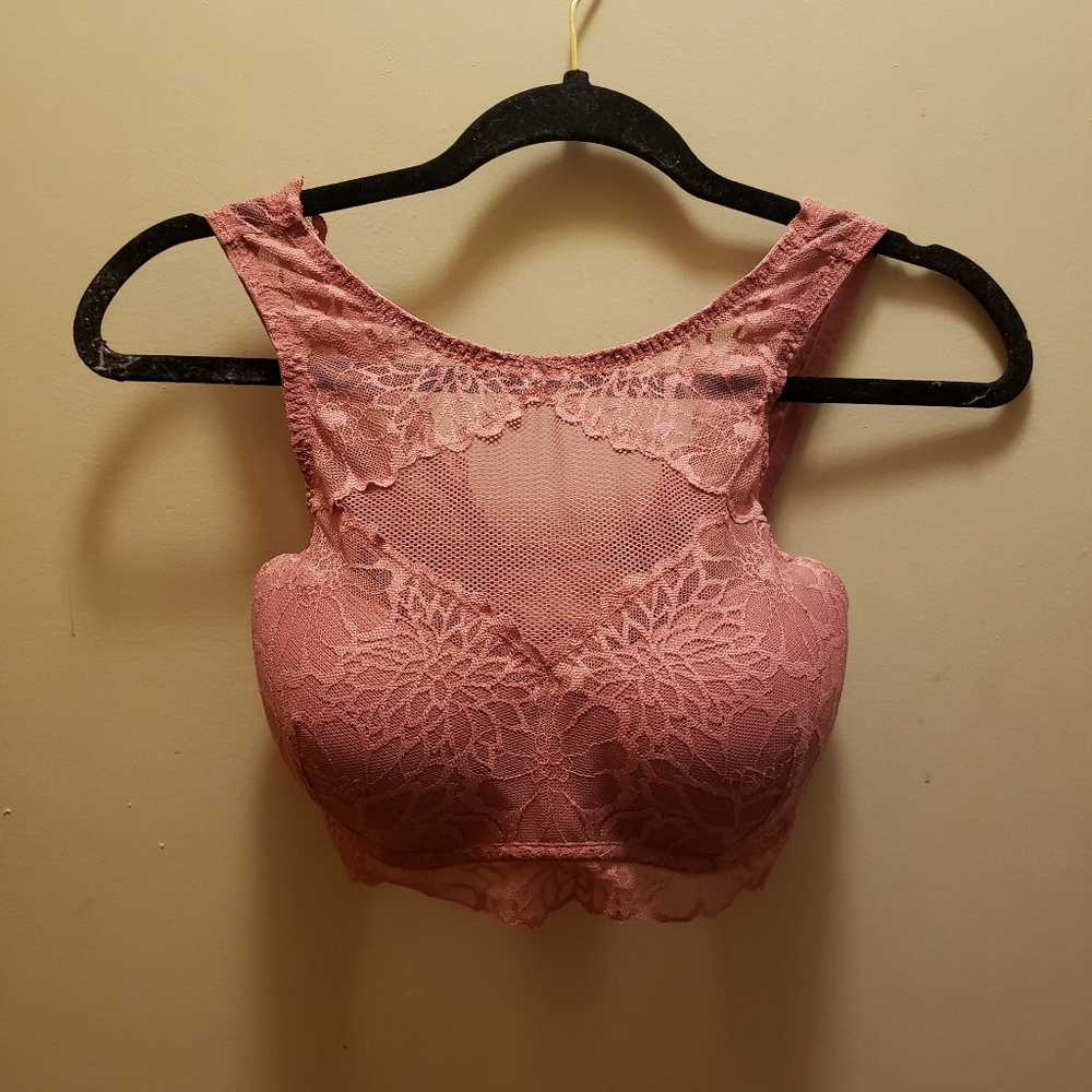 PINK VS high neck lace pushup bra